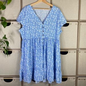 Shein floral ruffle mini dress